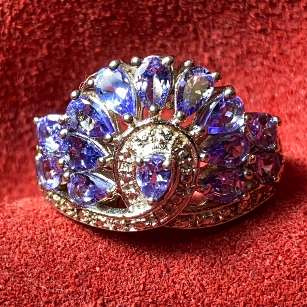 Sterling Silver Headdress 925 Ring 9.5 Victorian Costume Jewelry